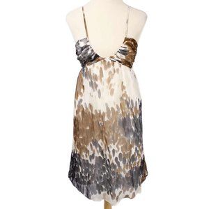 PURPLE HEARTS Watercolor Silk Chiffon Summer Dress